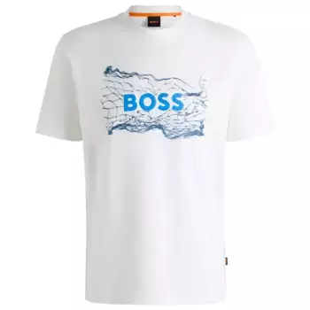 Футболка с коротким рукавом BOSS Logospace 01, белый