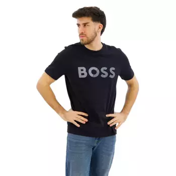 Футболка с коротким рукавом BOSS Tape Logo, синий