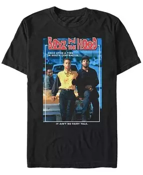 Футболка с коротким рукавом Boys N The Hood для мужчин с изображением Дафбоя и Тре из Once Upon A Time Portrait Fifth Sun, черный