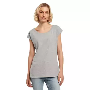 Футболка с коротким рукавом Build Your Brand Wide Neck, серый