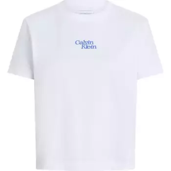 Футболка с коротким рукавом Calvin Klein Jeans Flocked Logo, белый