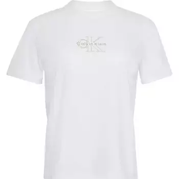 Футболка с коротким рукавом Calvin Klein Jeans Classic Foil Monologo, белый