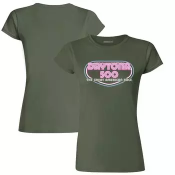 Футболка с коротким рукавом Checkered Flag Daytona International Speedway, оливковый