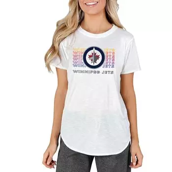 Футболка с коротким рукавом Concepts Sport Winnipeg Jets, белый