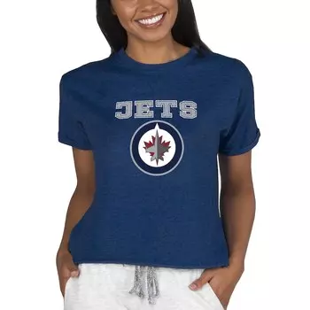 Футболка с коротким рукавом Concepts Sport Winnipeg Jets, нави