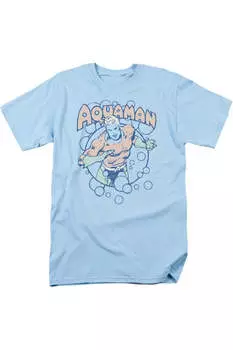 Футболка с коротким рукавом DC Comics Bubbles для взрослых Gildan, светло-голубой