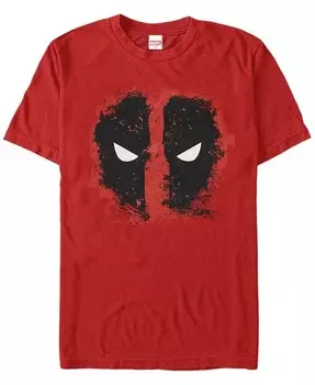 Футболка с коротким рукавом Deadpool Eyes Glare из коллекции комиксов Marvel для мужчин Fifth Sun, красный