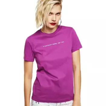 Футболка с коротким рукавом Diesel Sily Copy, фиолетовый