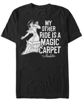 Футболка с коротким рукавом Disney Men's Aladdin My Other Ride Fifth Sun, черный