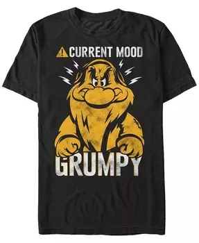 Футболка с коротким рукавом Disney Men's Snow White Currently Grumpy Fifth Sun, черный