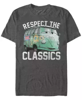 Футболка с коротким рукавом Disney Pixar Cars Fillmore Respect The Classics для мужчин Fifth Sun, серый