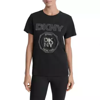 Футболка с коротким рукавом DKNY Medallion Logo, черный