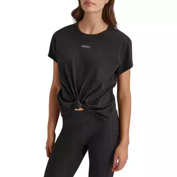 Футболка с коротким рукавом DKNY Mini Stud Logo Knot Front, черный