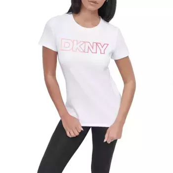 Футболка с коротким рукавом DKNY Ombre Outline Logo, белый