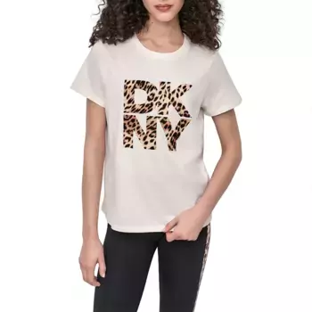 Футболка с коротким рукавом DKNY Stacked Animal Print, белый