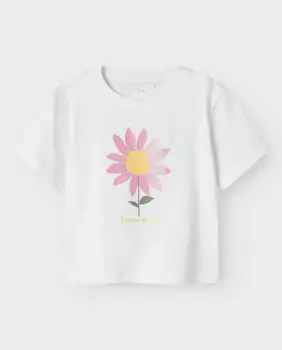 Футболка с коротким рукавом для девочек name it, белый