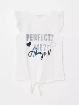 Футболка с коротким рукавом для девочек с круглым вырезом и принтом Breeze