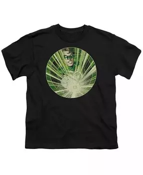 Футболка с коротким рукавом для мальчиков Light Em Up Green Lantern, черный