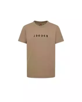 Футболка с коротким рукавом для мальчиков с надписью Jordan Wordmark, коричневый