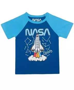 Футболка с коротким рукавом для малышей NASA, синий