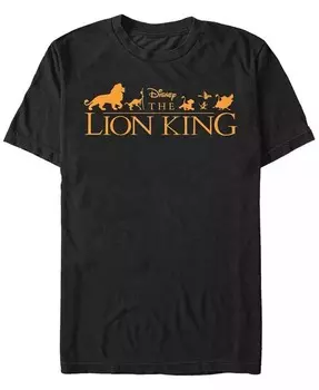 Футболка с коротким рукавом для мужчин Disney с официальным логотипом фильма «Король Лев» Fifth Sun, черный