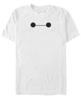 Футболка с коротким рукавом для мужчин Disney Big Hero 6 Baymax Big Face Costume Футболка с коротким рукавом Fifth Sun, белый