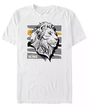 Футболка с коротким рукавом для мужчин Disney The Lion King Live Action Mufasa Sketched Portrait Fifth Sun, белый