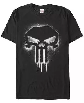 Футболка с коротким рукавом для мужчин Marvel Punisher The Punisher Spray Paint Skull Logo Fifth Sun, черный