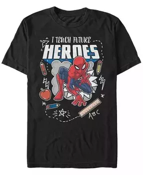 Футболка с коротким рукавом для мужчин Marvel Spider-Man I Teach Future Heroes Fifth Sun, черный