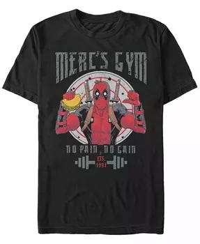 Футболка с коротким рукавом для мужчин Marvel Deadpool Merc's Gym Fifth Sun, черный