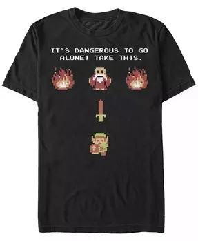 Футболка с коротким рукавом для мужчин Nintendo Legend of Zelda Classic Take This Fifth Sun, черный
