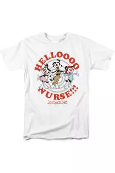 Футболка с коротким рукавом для взрослых Animaniacs Hello Nurse Gildan, белый