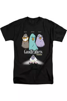 Футболка с коротким рукавом для взрослых Animaniacs Goodfeathers / футболка Gildan, черный