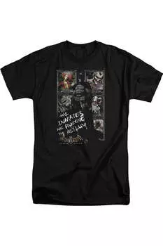 Футболка с коротким рукавом для взрослых Batman Arkham Asylum Running The Asylum Gildan, черный