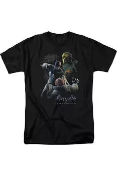 Футболка с коротким рукавом для взрослых Batman Arkham Origins Punch Gildan, черный