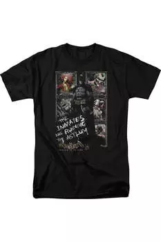 Футболка с коротким рукавом для взрослых Batman Arkham Asylum Running The Asylum Gildan, черный