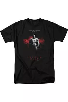 Футболка с коротким рукавом для взрослых Batman Arkham City Standing Strong Gildan, черный