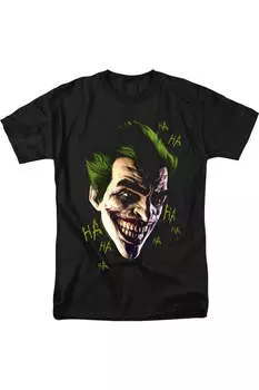 Футболка с коротким рукавом для взрослых Batman Arkham Origins Joker Grim Gildan, черный