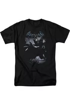 Футболка с коротким рукавом для взрослых Batman Arkham Origins Out Of The Shadows Gildan, черный