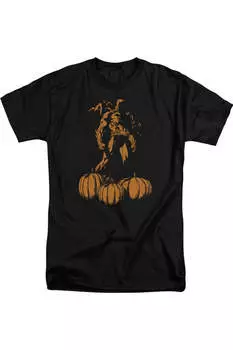 Футболка с коротким рукавом для взрослых Batman A Bat Among Pumpkins Gildan, черный