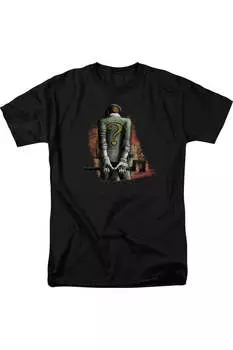 Футболка с коротким рукавом для взрослых Batman Arkham City Riddler Convicted Gildan, черный