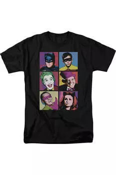 Футболка с коротким рукавом для взрослых Batman Classic Tv Pop Cast Gildan, черный