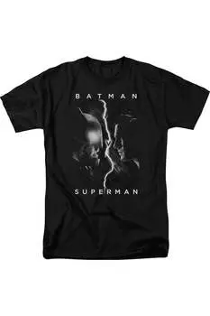 Футболка с коротким рукавом для взрослых Batman V Superman Face To Face Gildan, черный