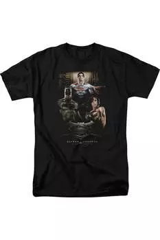 Футболка с коротким рукавом для взрослых Batman V Superman The Three Gildan, черный