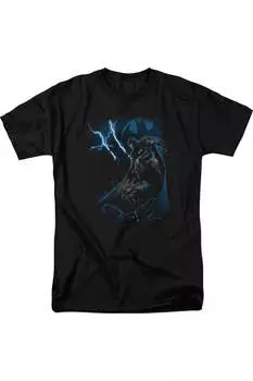 Футболка с коротким рукавом для взрослых Batman Lightning Strikes Gildan, черный