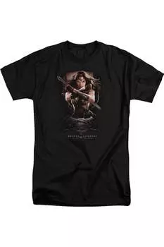 Футболка с коротким рукавом для взрослых Batman V Superman Wonder Woman Ground Zero Gildan, черный