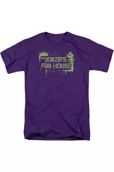 Футболка с коротким рукавом для взрослых Batman Arkham City Jokers Fun House Gildan, фиолетовый
