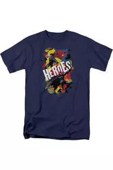 Футболка с коротким рукавом для взрослых Batman V Superman Double Hero Gildan, темно-синий