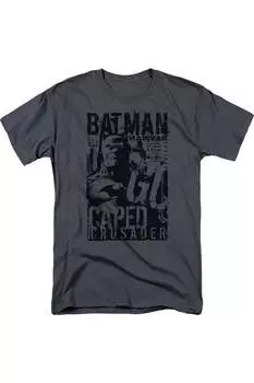 Футболка с коротким рукавом для взрослых Batman Caped Crusader Gildan, цвет charcoal