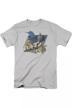 Футболка с коротким рукавом для взрослых Batman Japanese Knight Gildan, серебряный